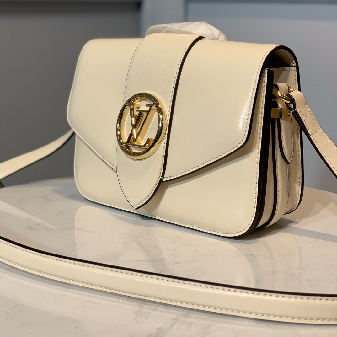 Louis Vuitton LV PONT 9 SOFT Smooth calfskin Shoudler Bag M55950 Cream